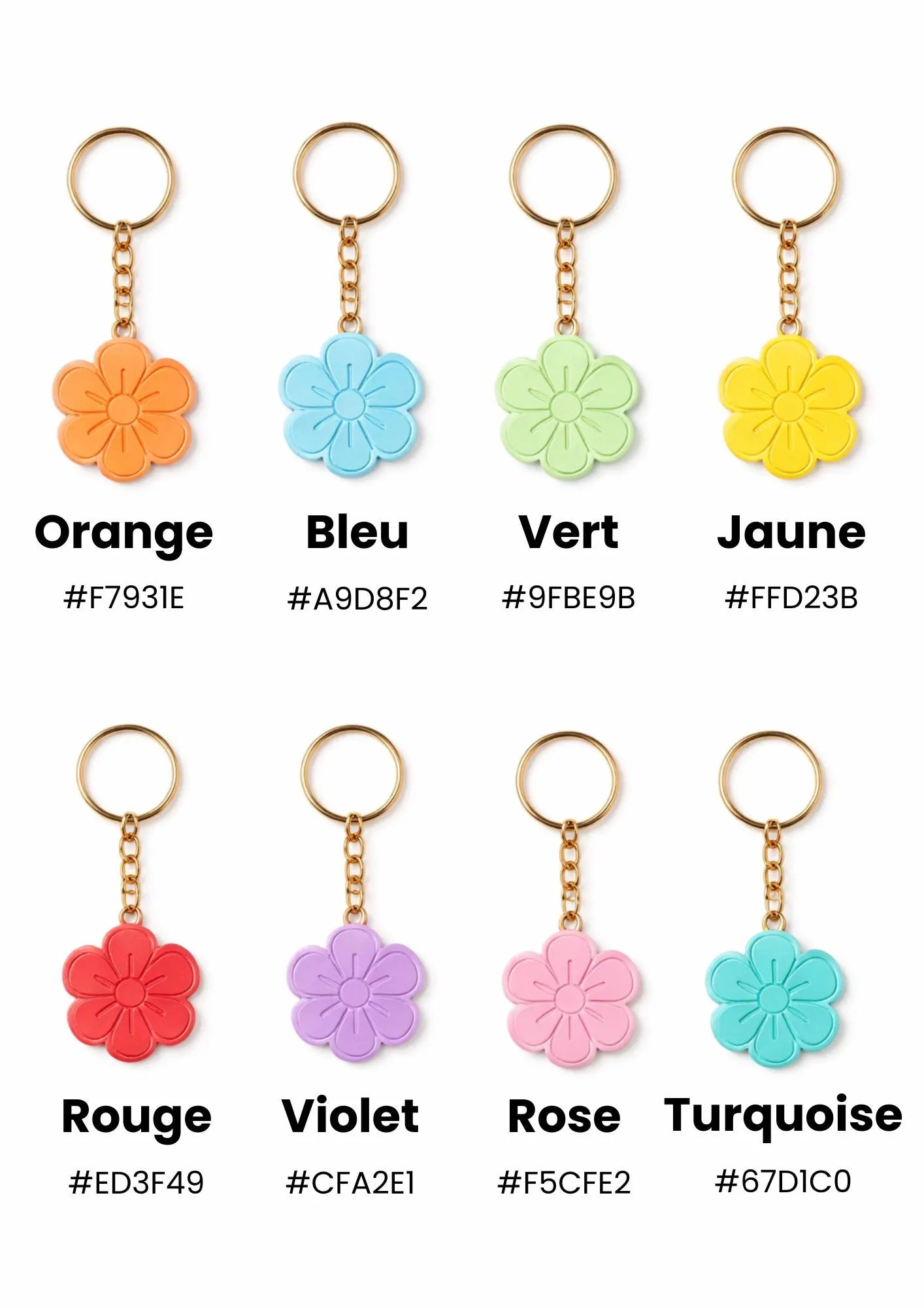 Porte clé fleur