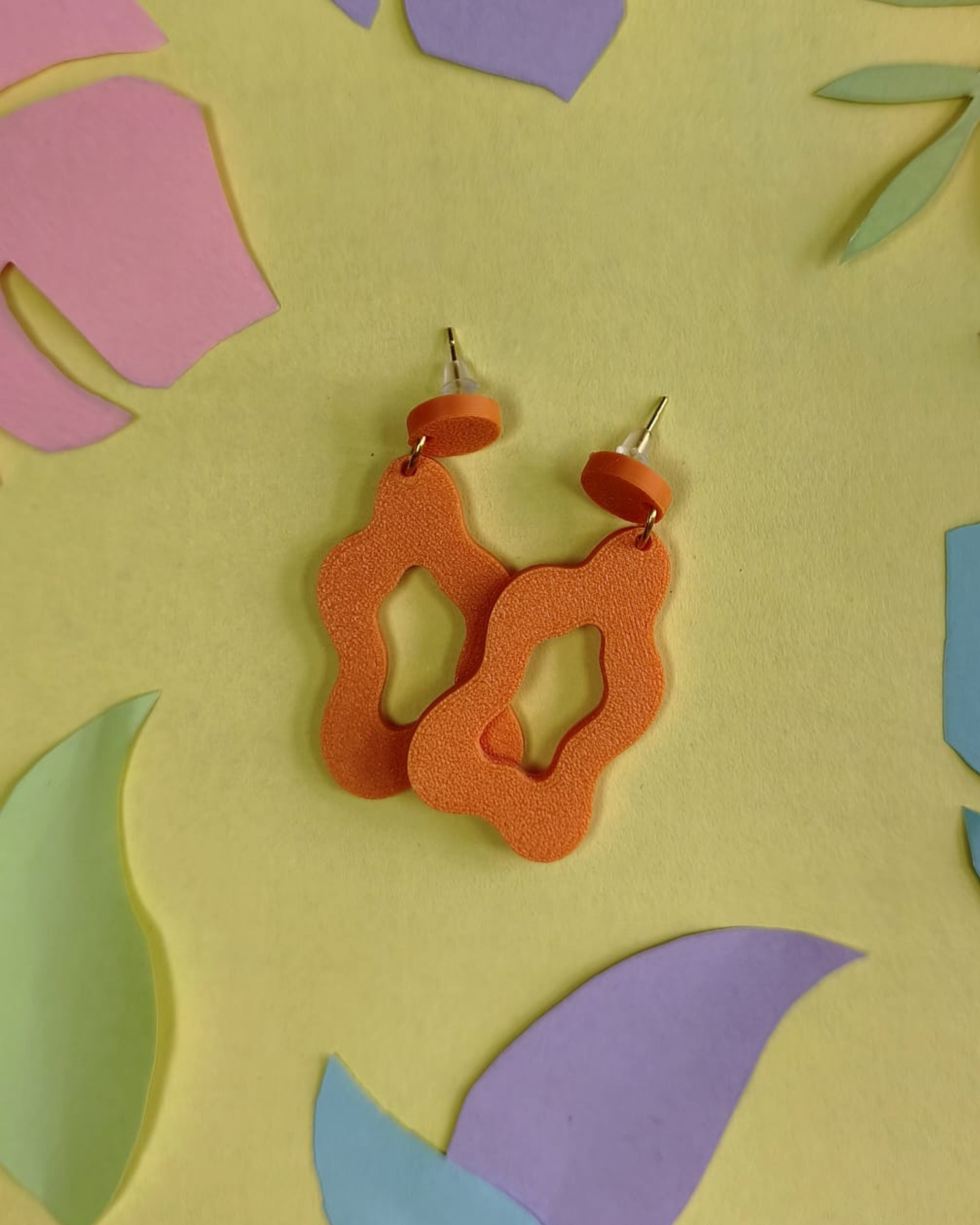 Boucles d'oreilles organiques