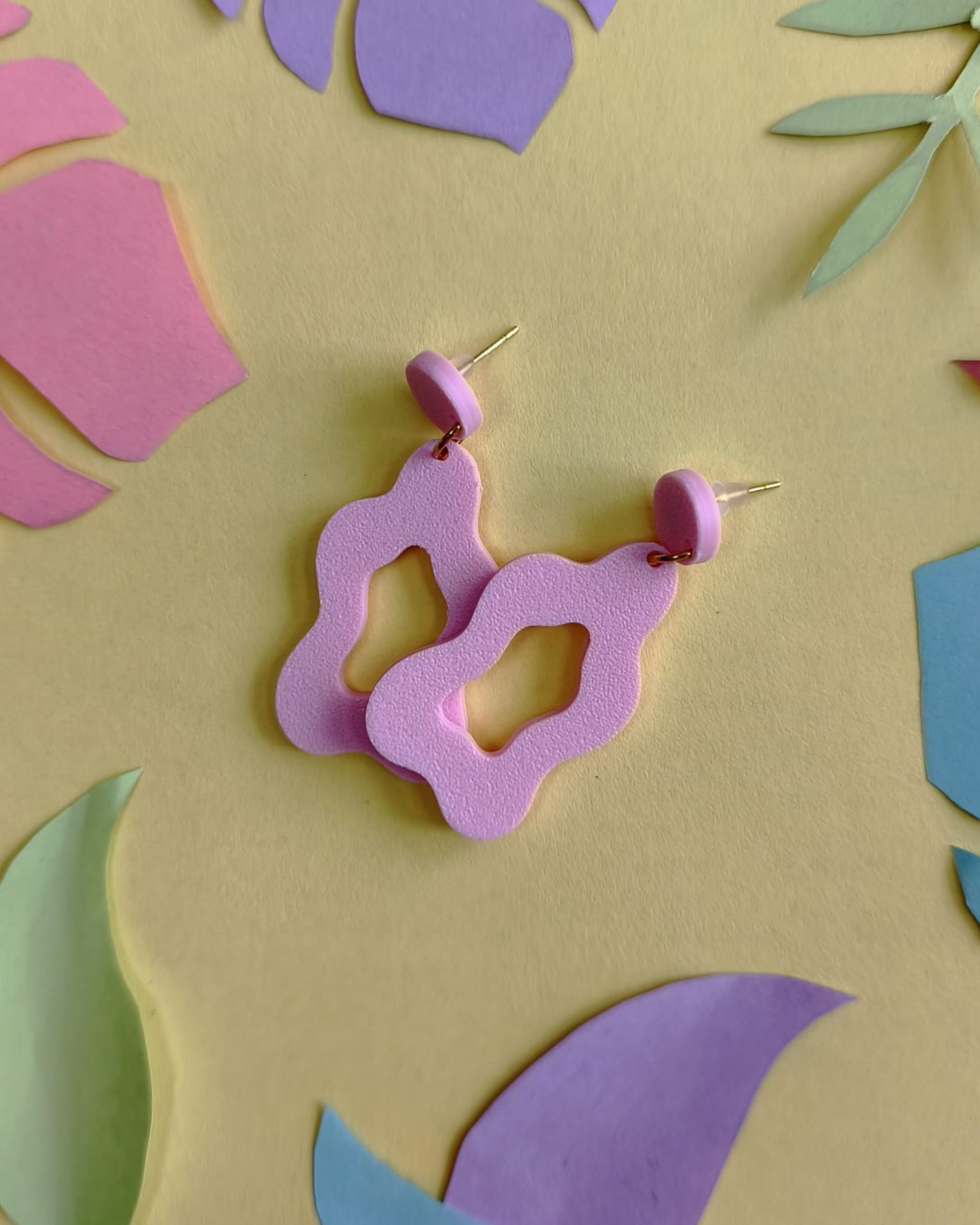 Boucles d'oreilles organiques