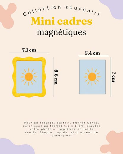 Mini cadres magnétiques lot de 2