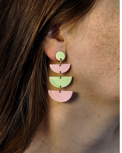 Boucles d'oreilles demi-cercles