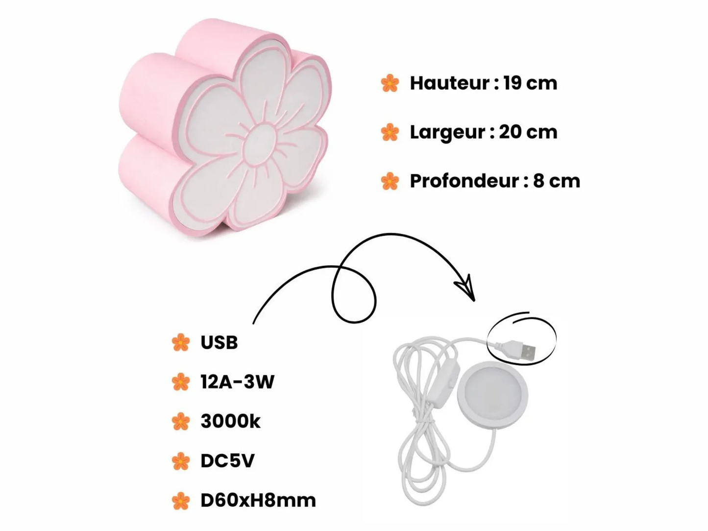 Lampe Fleur LED
