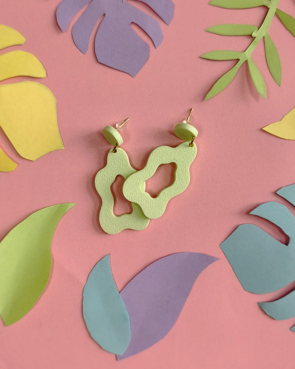 Boucles d'oreilles organiques
