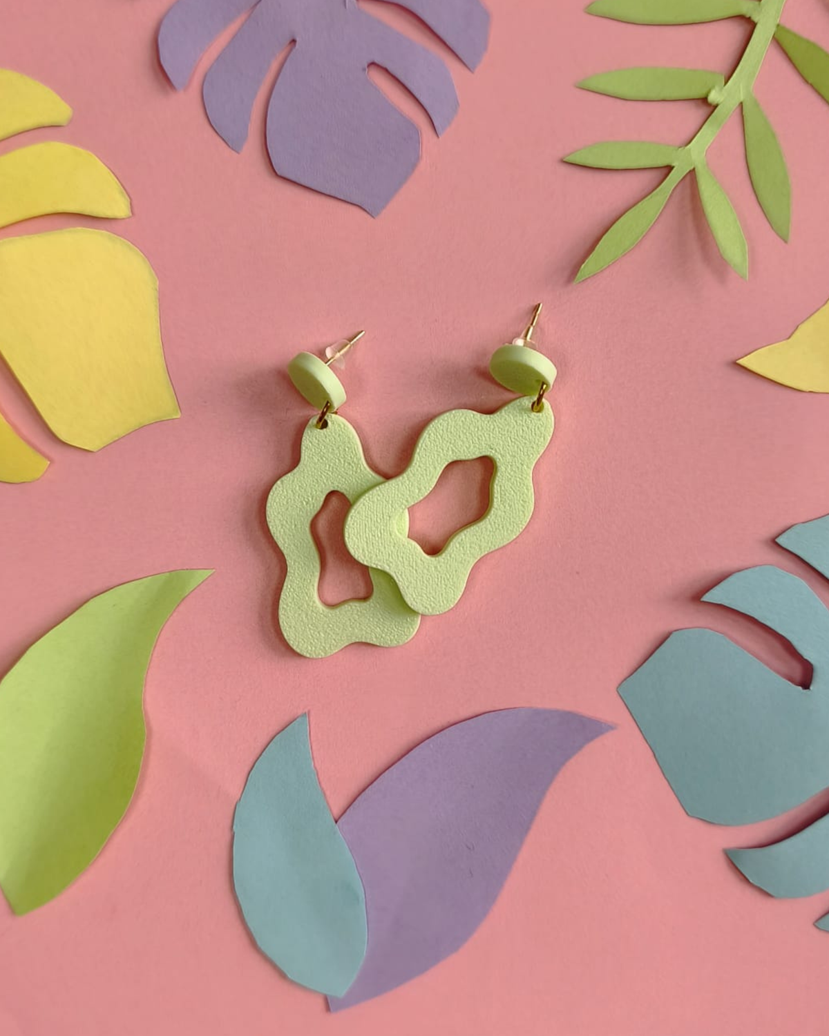 Boucles d'oreilles organiques