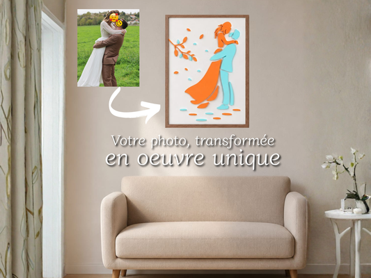 Cadre Personnalisé 3D - Transformez votre image en oeuvre d'art