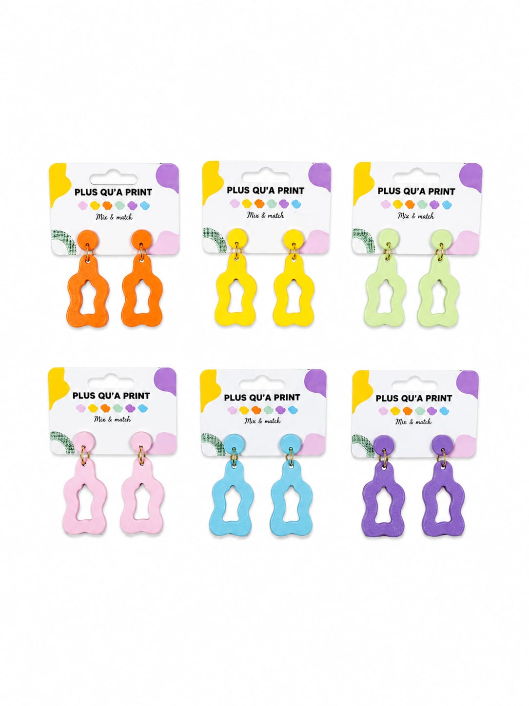 Boucles d'oreilles organiques
