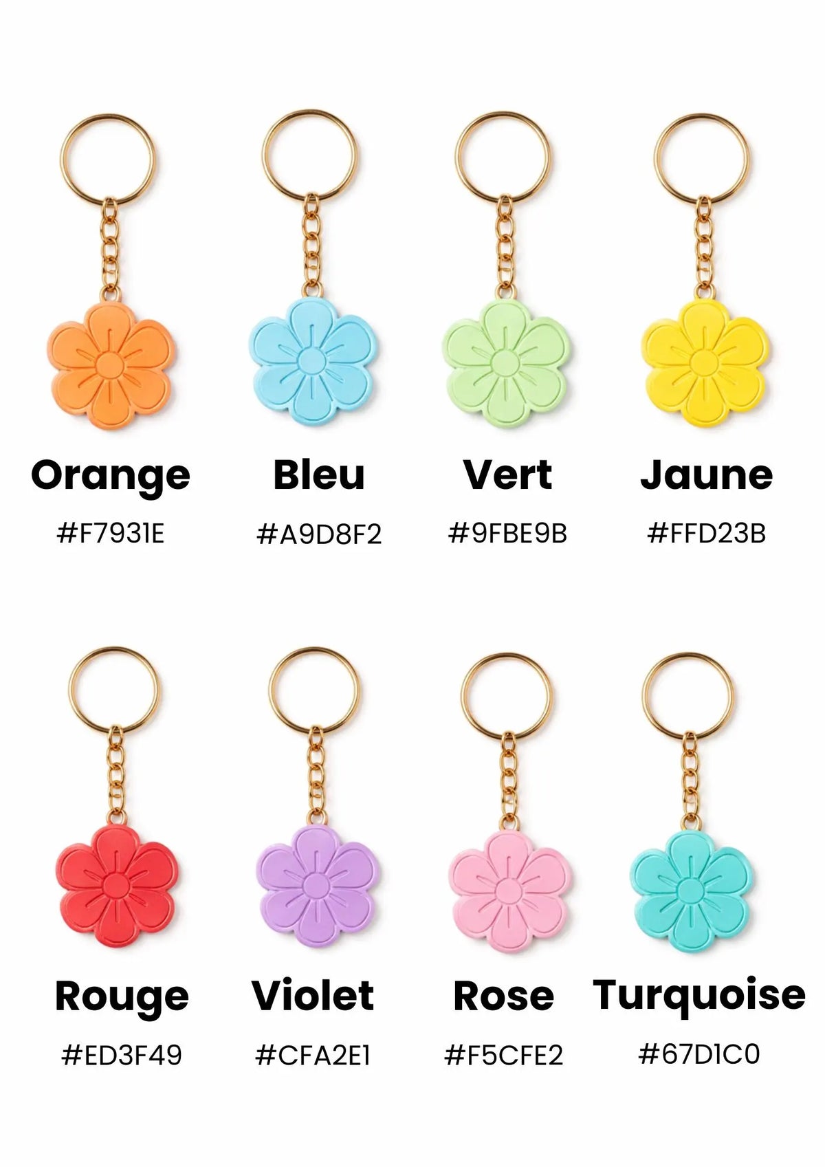Porte clé fleur