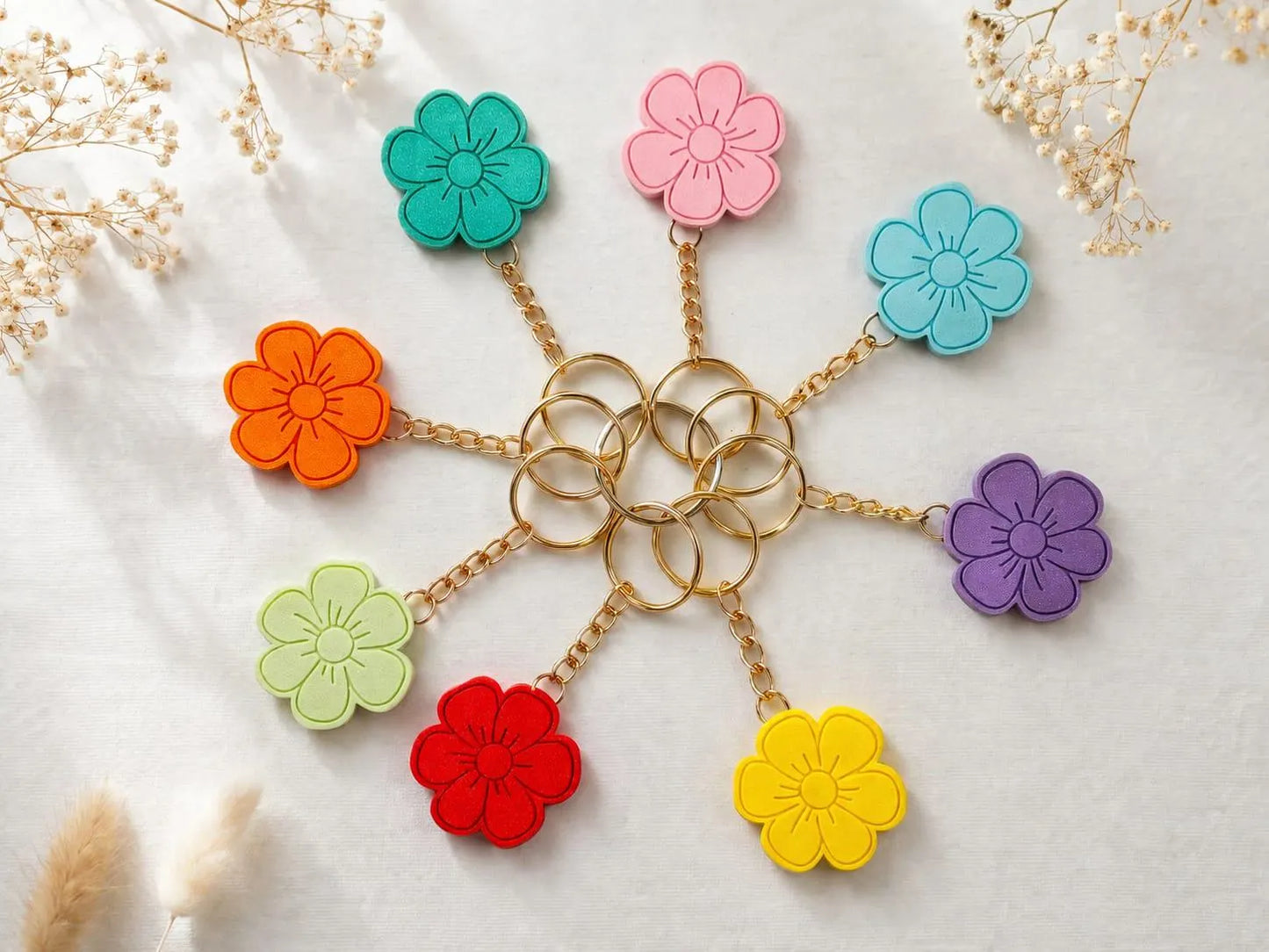 Porte clé fleur